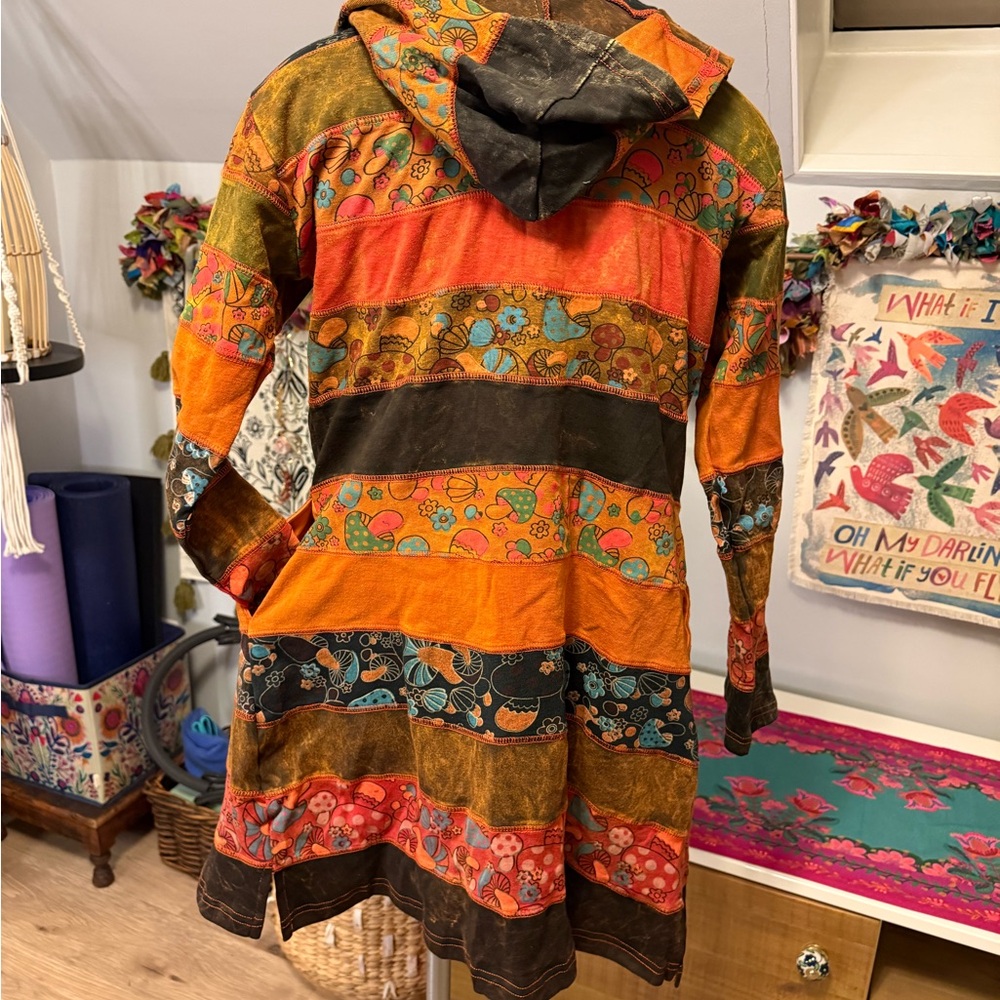NWT Impo Orange Cotton Zippered Tunic Jacket S/M - Picture 3 of 6